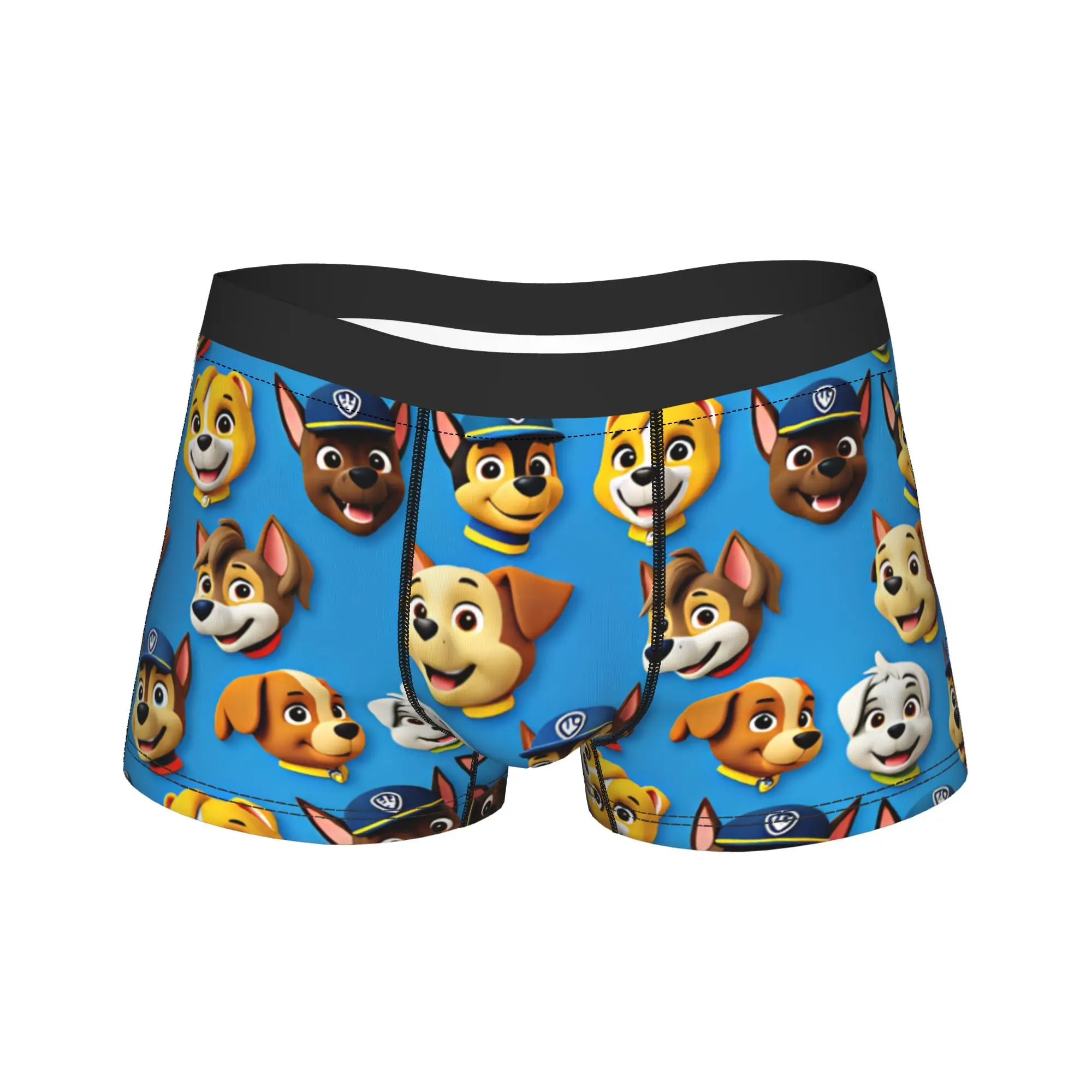 Paw Dogs Puppy Head Portrait Pattern Underwear  Printing Trunk Quality Men Underpants Breathable Boxer Brief Gift Idea