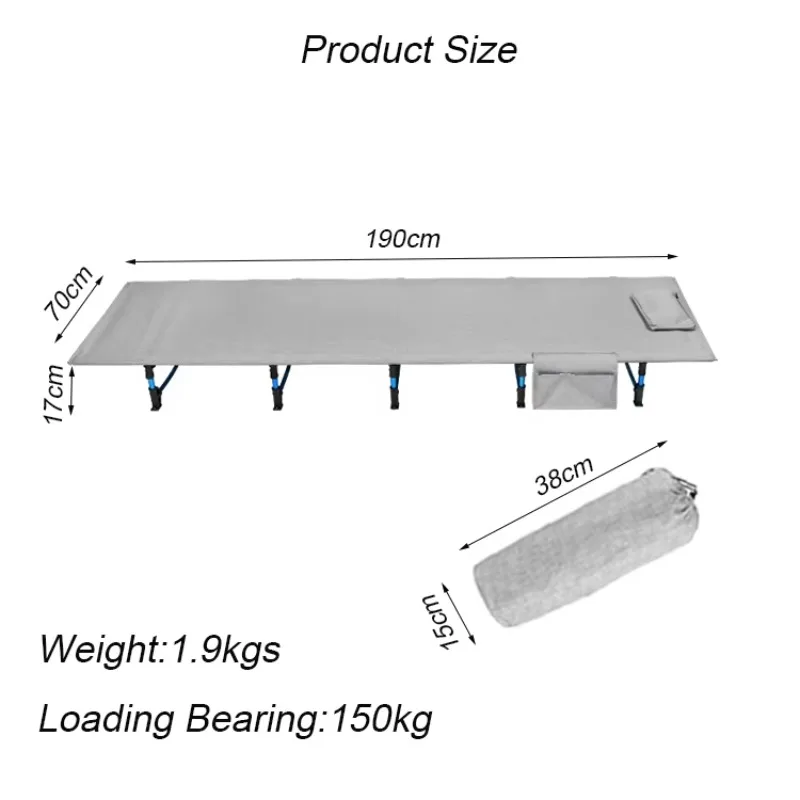 سرير سرير للتخييم قابل للطي وخفيف الوزن من الألومنيوم قابل للطي من POWER LEAP Singda