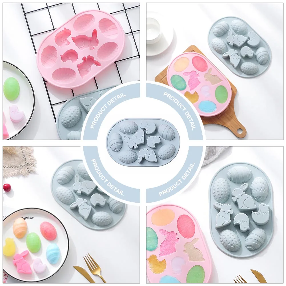 

Colorful Egg Silicone Mold Cake Baking Homemade Food Grade Easter Themed Safe Easy Clean Dry Store Cakes