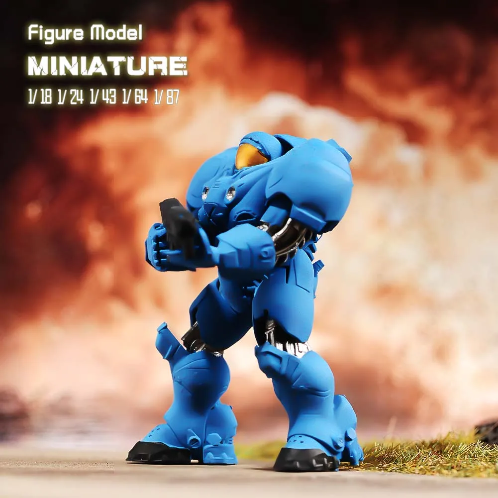 Miniatures Model1/18 1/24 1/64 1/43 1/87Sense Of Future Mysterious Tough  Blue Mecha Action Doll Painted Model Toy Decoration