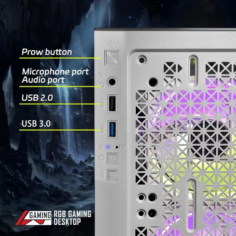 Gaming PC Computer Desktop, Athlon 3000G 3.5G, Radeon RX 580 16G GDDR5, 16G DDR4, 1T SSD, 600M WiFi, BT 5.0 - view 6