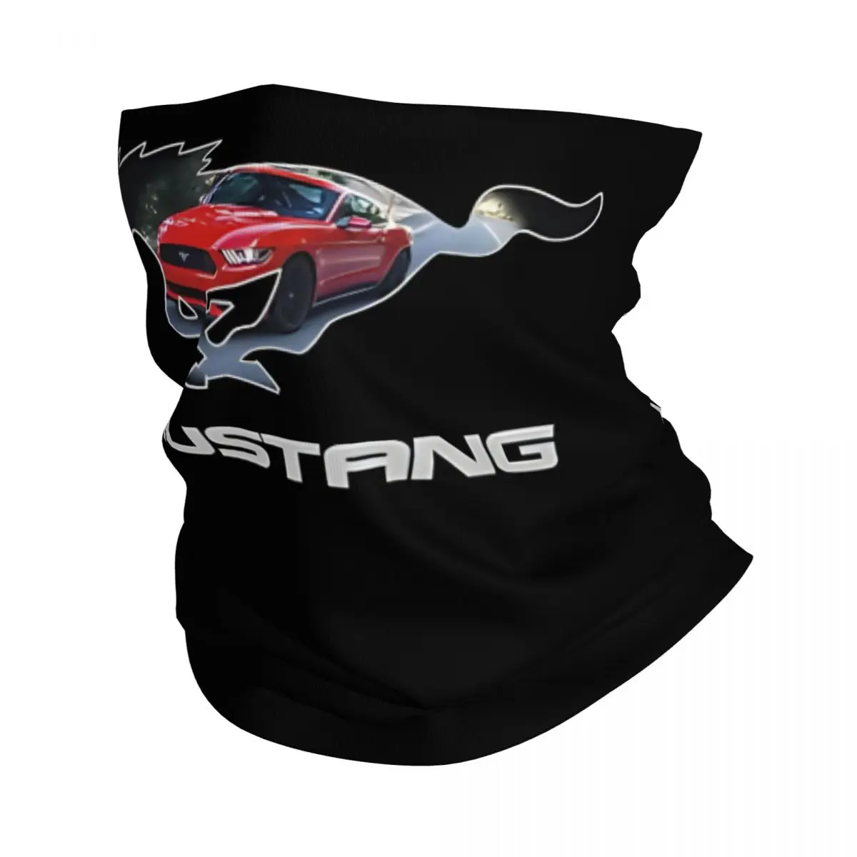 Red On Black Ford Car Bandana Neck Gaiter Motocross Face Mask Balaclava Riding Unisex Adult Winter