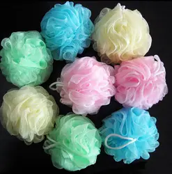 1PCS Soft Body Bubbles Sponge Bath Ball Nylon Scrubber Loofah Mesh Net Ball Cleaning Bath Sponge Multi-color Shower Flower