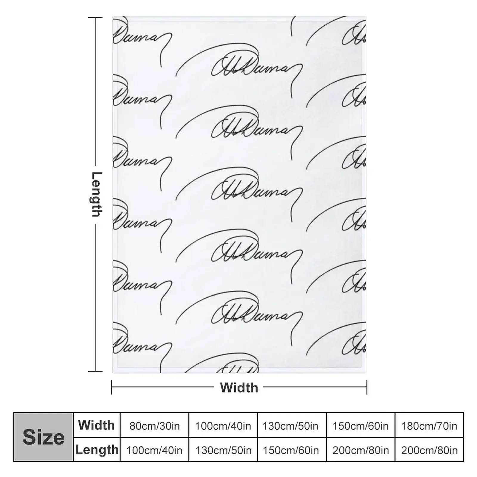 Signature of Alexandre Dumas Throw Blanket Designers Thins Blankets