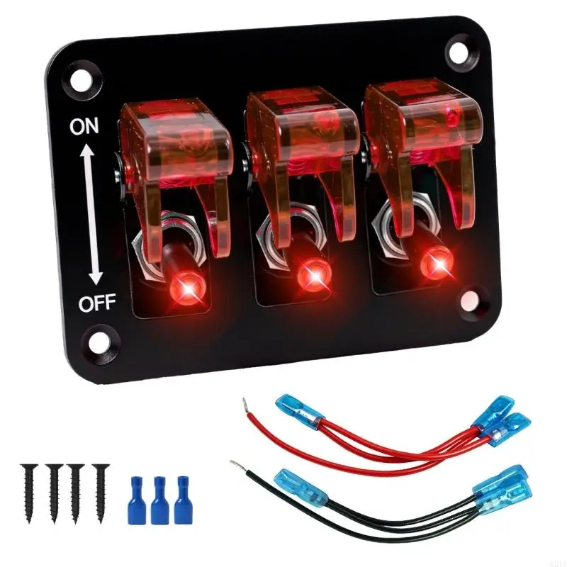   Professional Toggle Panel Switches with LED Indicators 3 Position Toggle Switches for Car Boat & Machinery Wiring
