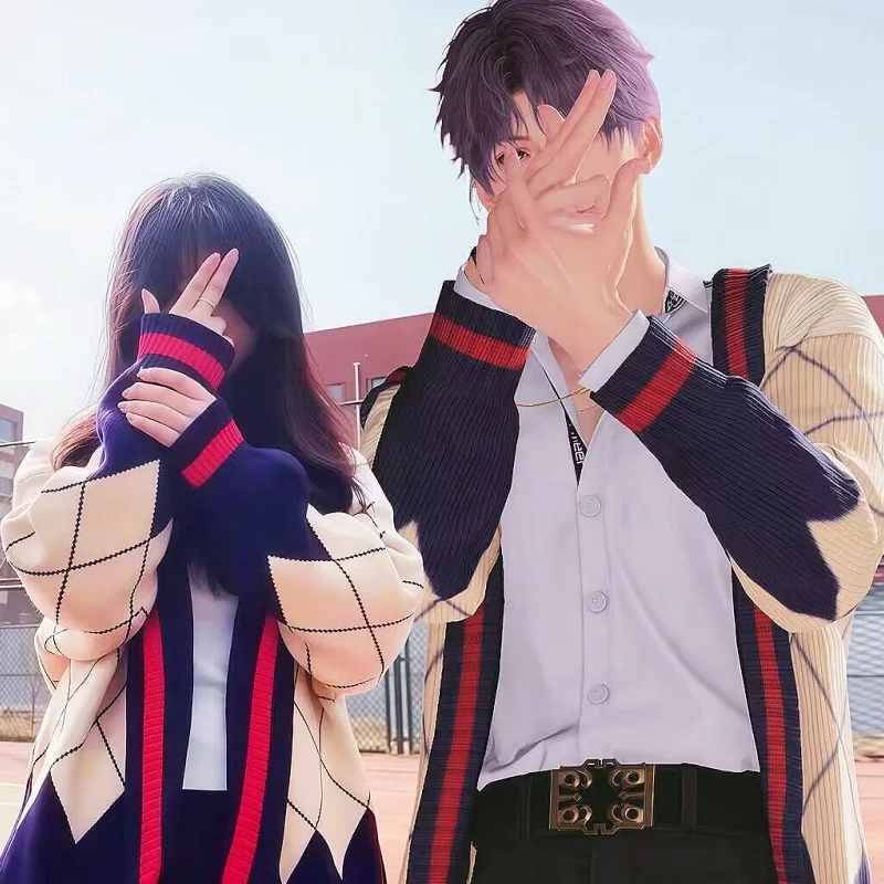 

Cardigan Sweater Game Love And Deepspace Rafayel Cosplay Anime Adult Unisex Qiyu Sweater Asymmetric Cardigan Ropa Coat Hombre