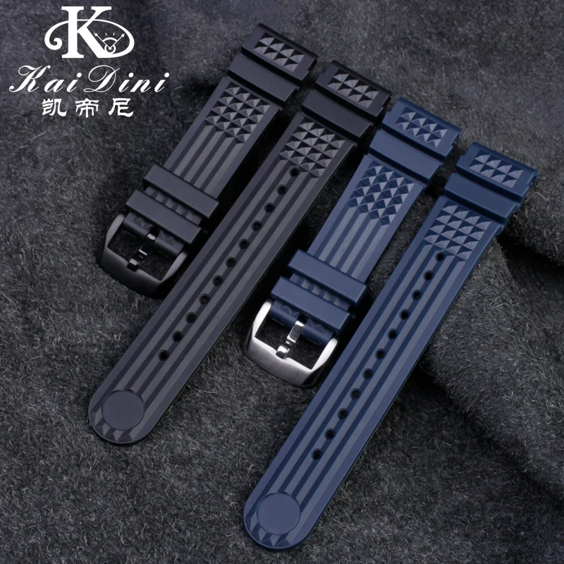 Waffle WatchBand For Seiko PROSPEX SKX007 Water Ghost 20mm 22mm Abalone Small MM Silicone Men\'s Diver Sports rubber watch strap