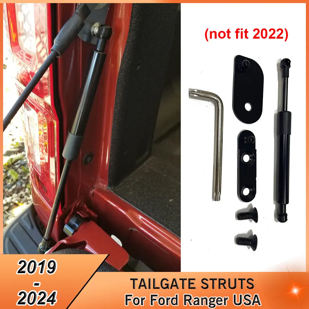 

Tailgate Lift Support For Ford Ranger USA 2019-2024 2020 2021 2023 Accessories Rear Door Strut Bars Gas Dampers (not fit 2022)