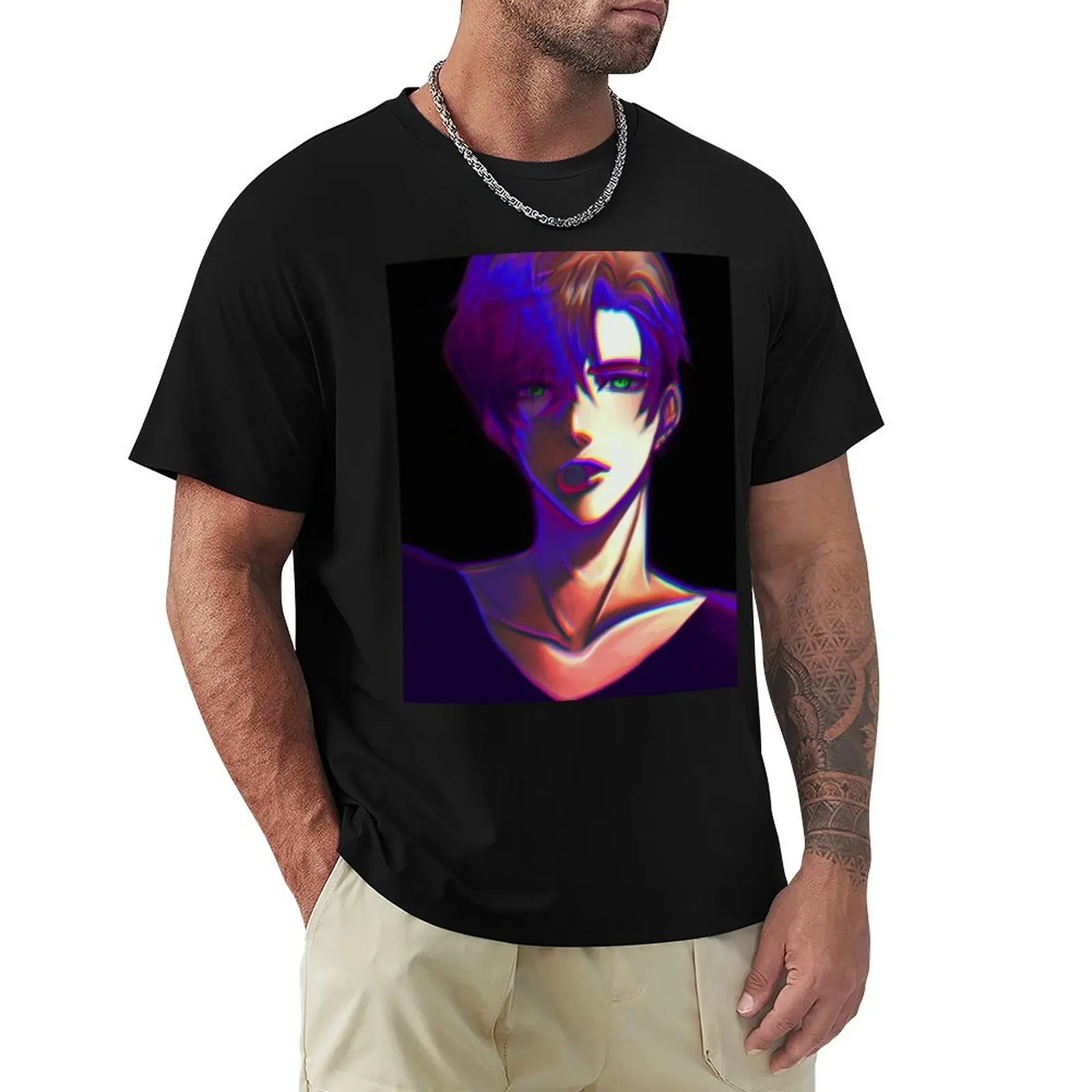 Cynosure - anime OC art by A.E. Baker T-shirt customizeds tops shirts graphic tees sweat t shirts men