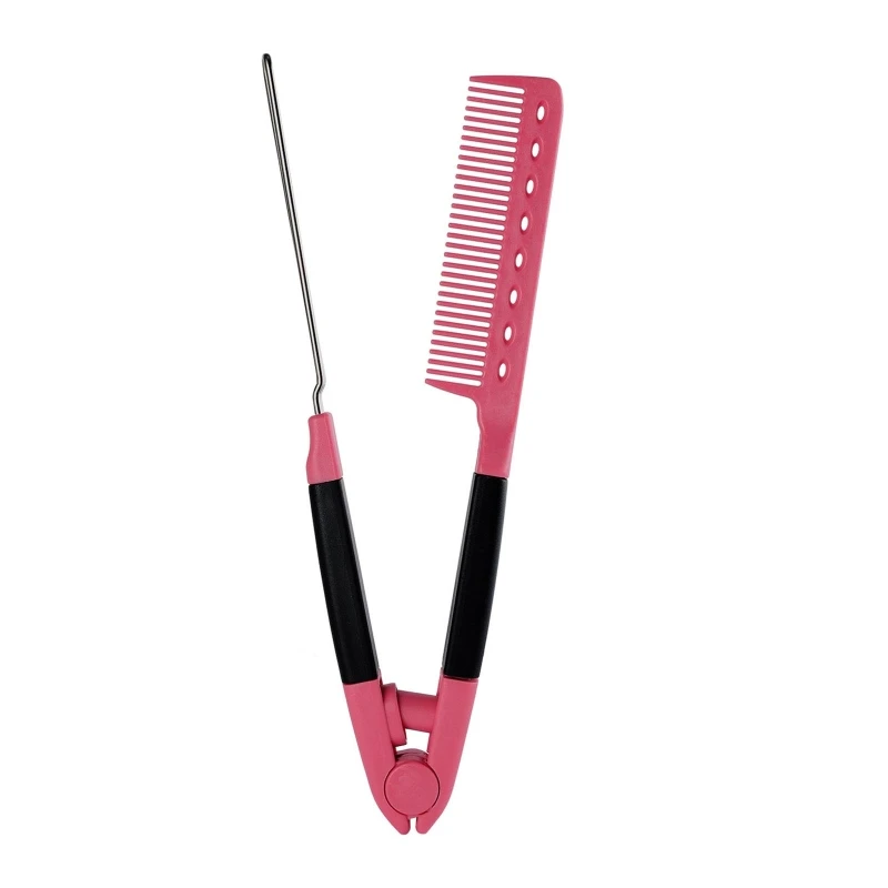 652F Straightening Comb Hair Straightener Combs with A Firm Grip for Knotty Hair