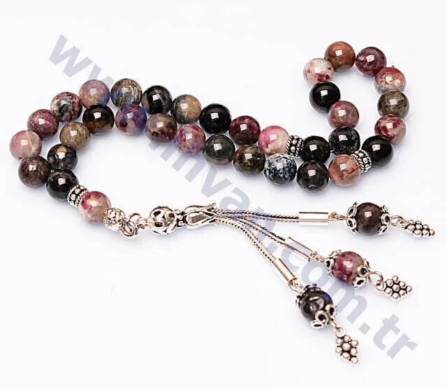 IQRAH Tourmaline Stone Rosary (925 SETTING SILVER 8mm)