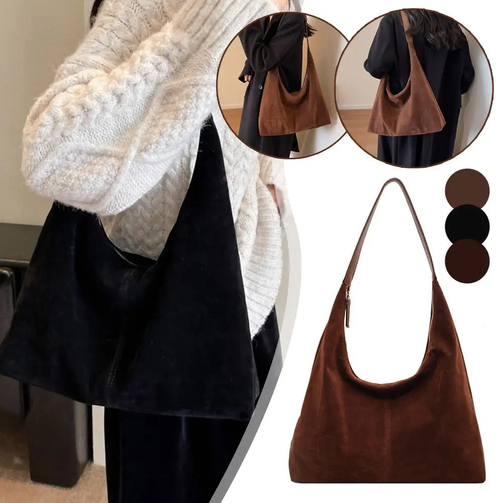 2026 الخريف الجلد المدبوغ حقيبة تسوق حقيبة سعة كبيرة حقيبة كتف بسيطة وأنيقة المرأة حقيبة كتف طقم تخزين المنزل #6