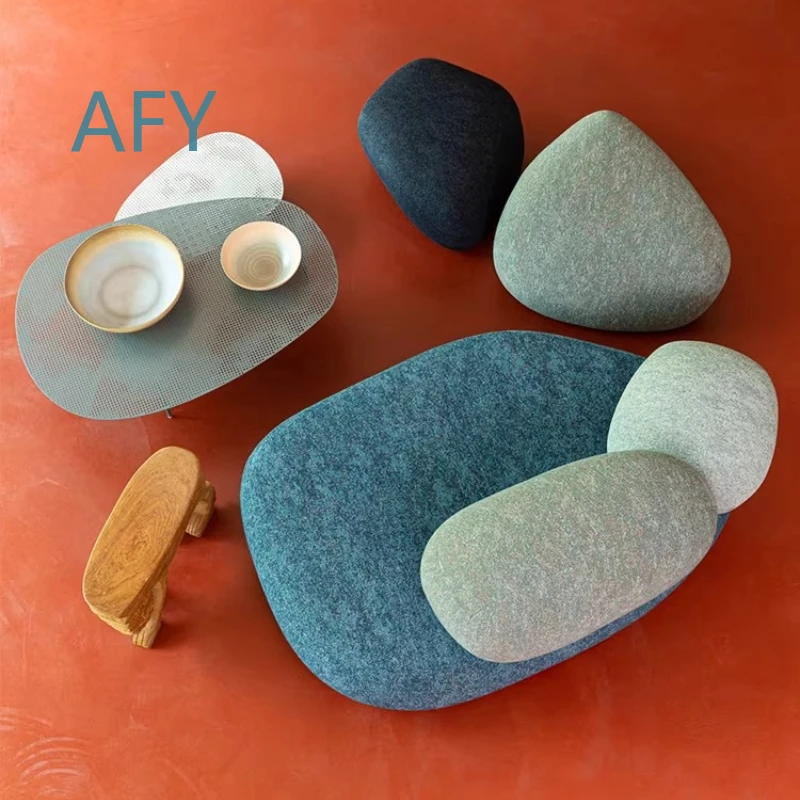 Creative Pebble Rubble Sofa for Modern Living Room Modular Sectional Couch Set Contemporary Designer Shaped Seating Furniture