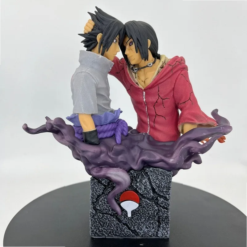 Naruto Sasuke Itachi Uchiha Brothers Reunion Anime Figure Statue Collectible PVC Model Desktop Ornament Gift