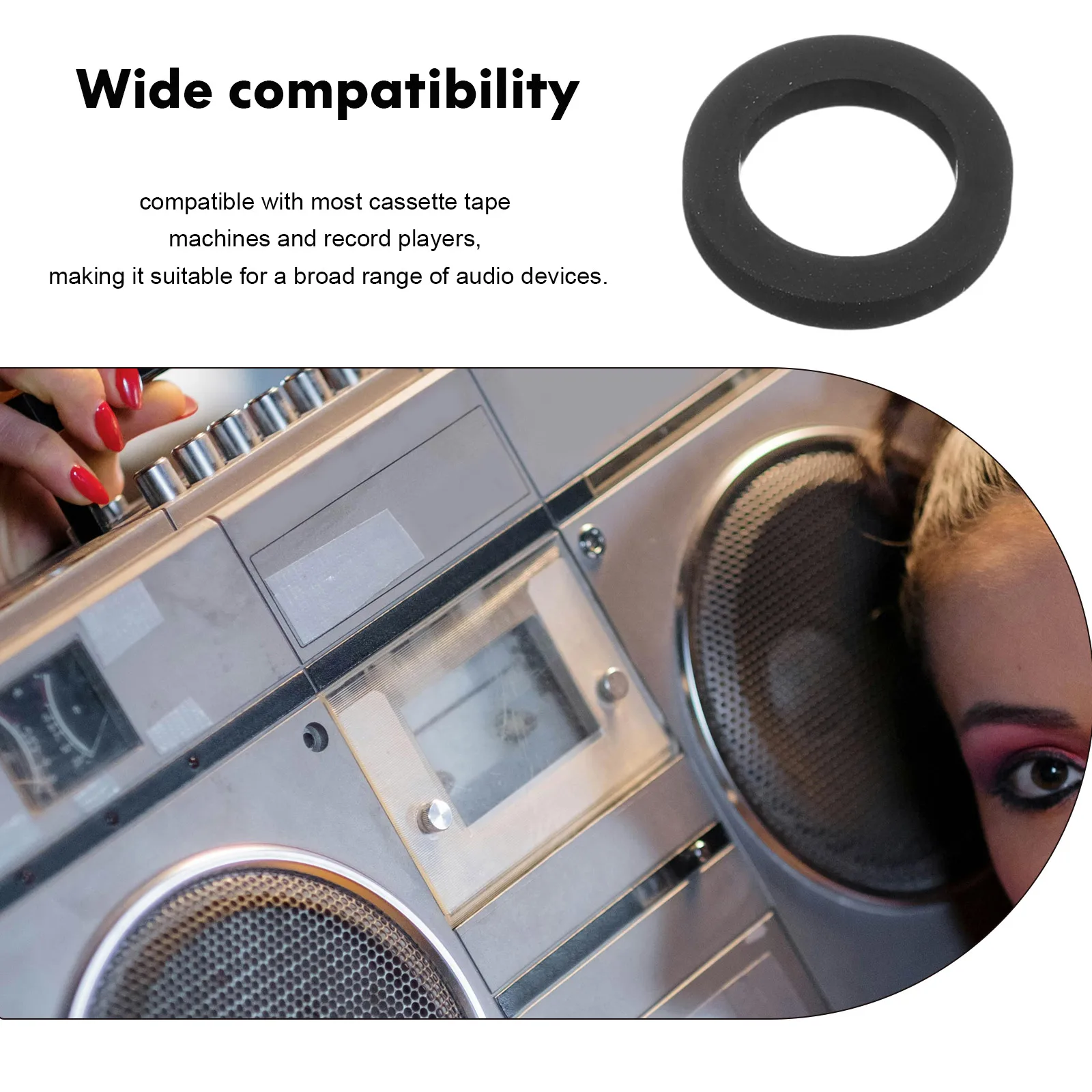 3 قطعة آلة شريط الكاسيت 9.5 مللي متر 14.8 مللي متر 2.1 مللي متر محرك المطاط لمسجل إصلاح صيانة المهمل بكرة استبدال الشريط لاعب #4