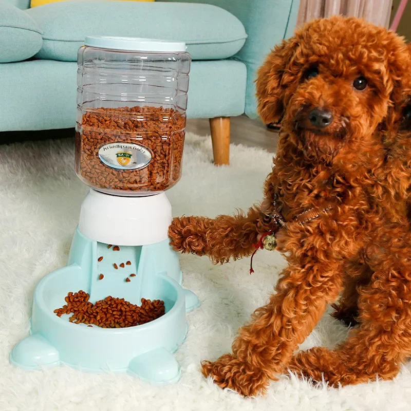 Automatic Feeder Dispenser Large Capacity Pet Feeder Small Dog Food Bowl Cat Feeder  Bowl Pet Press Type Feeding Bowl