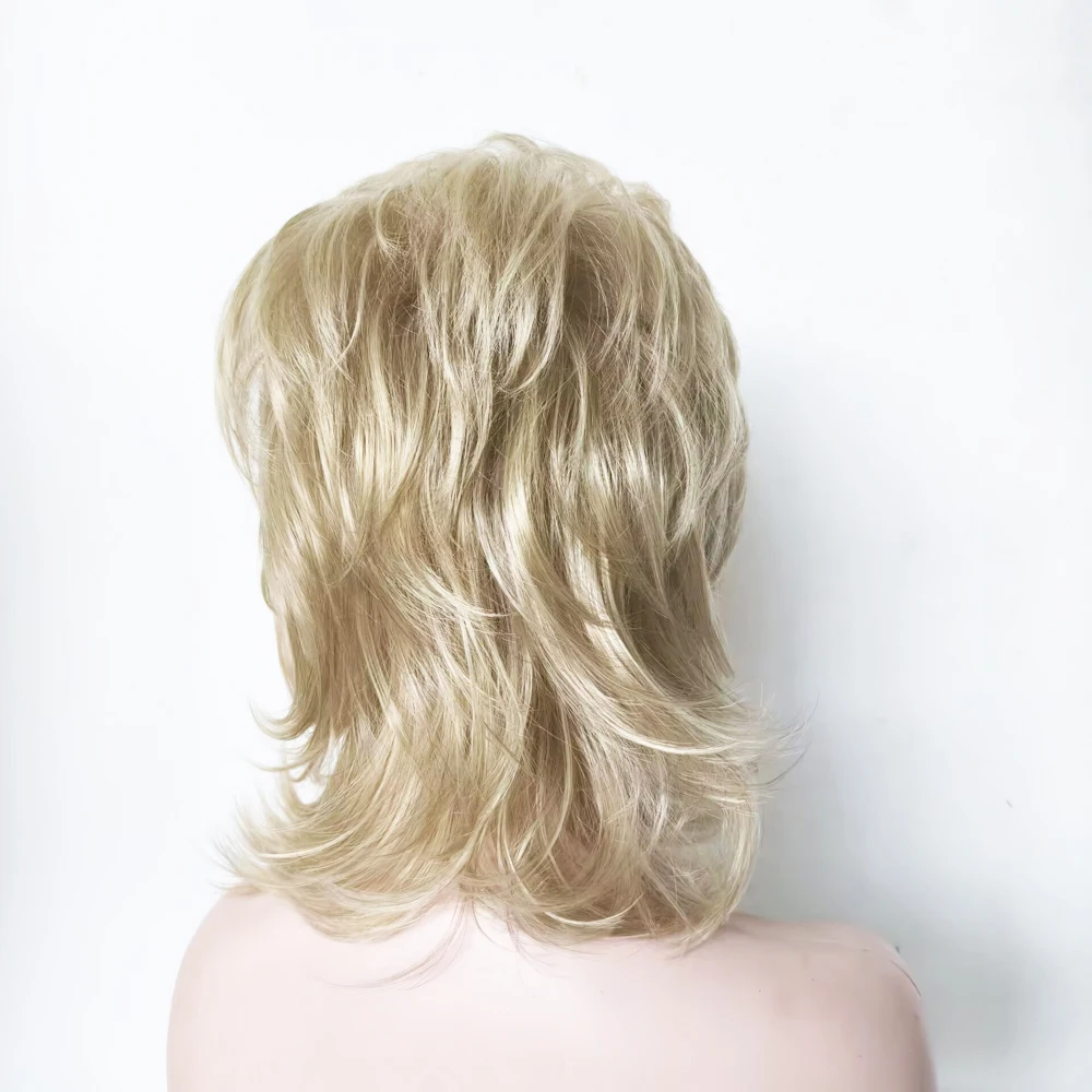 HAIRJOY  Synthetic Hair Wig  Metal Wig Rock Soul Short Blonde Wig Carnival Wig for Women