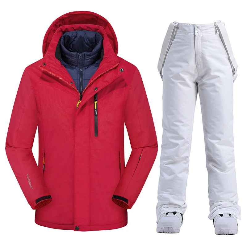 -30 Degrees Men\'s Ski Suit Winter Warm Waterproof Snowboard Ski Jackets Pants Set Men Outdoor Sports Windproof Snow Costumes