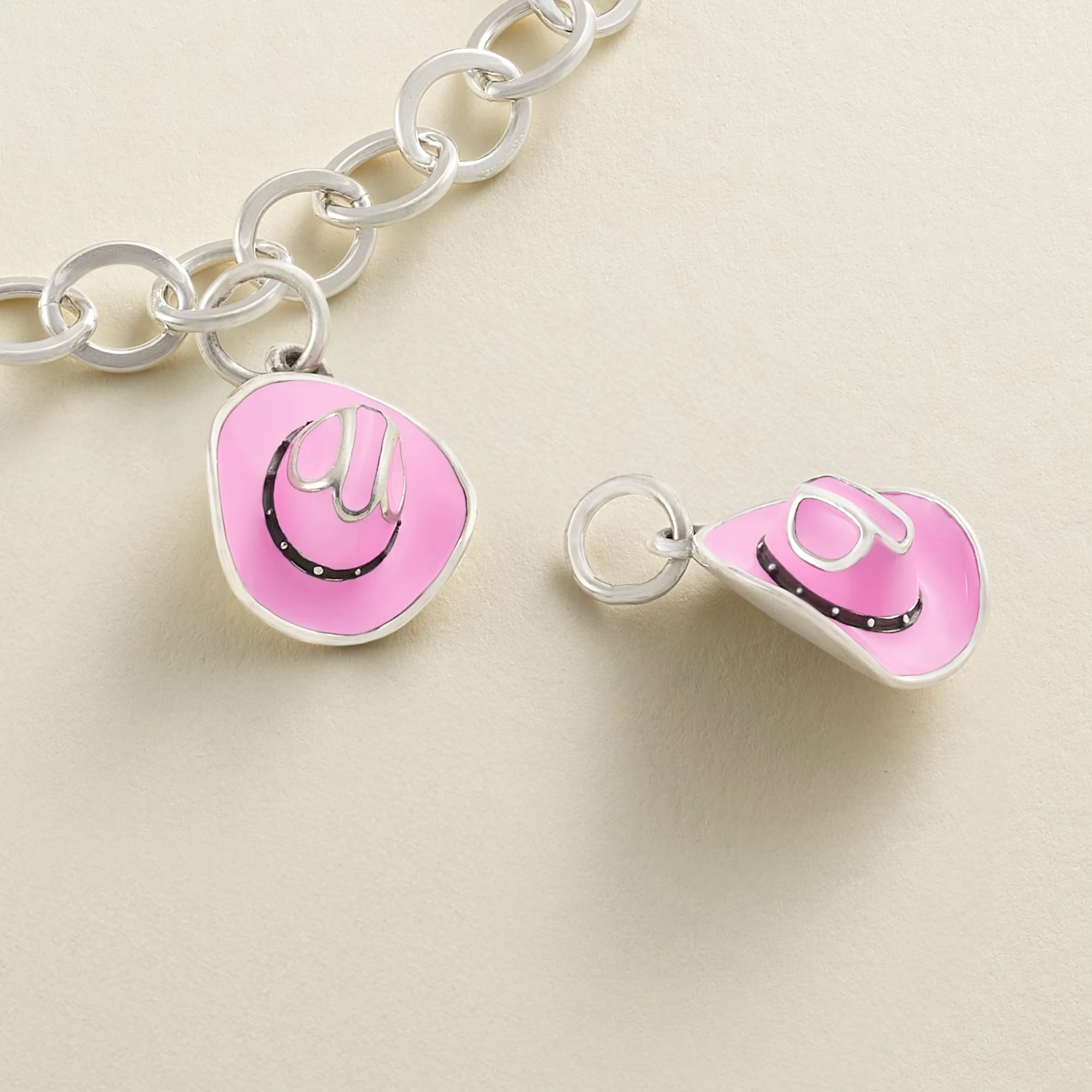 S925 sterling silver James Avery Enamel Cowgirl Hat Charm