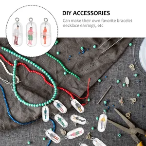 20pcs Phone Shell Charms Capsule Shaped Pp Pendants Decorative Diy Jewelry Making Supplies Keychain Hanging Ornament For