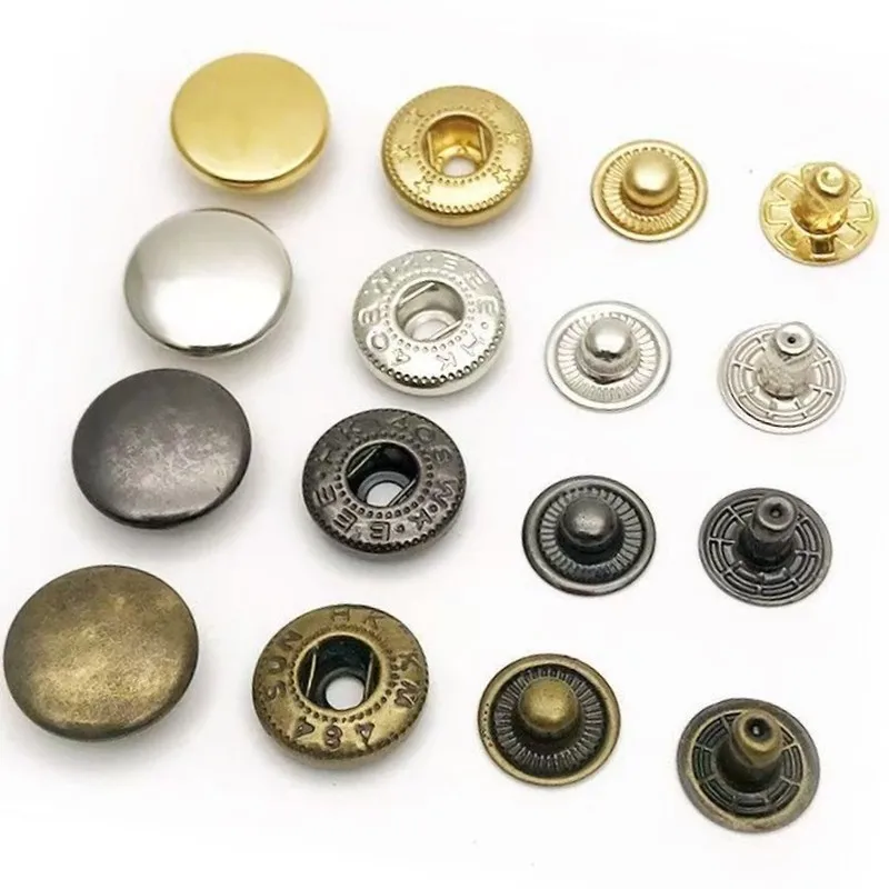 

52 комплекта, 0,49 дюйма, золотые простые швейные металлические застежки без сложных инструментов, удобные для начинающих крепежные детали для поделок, сумки для одежды