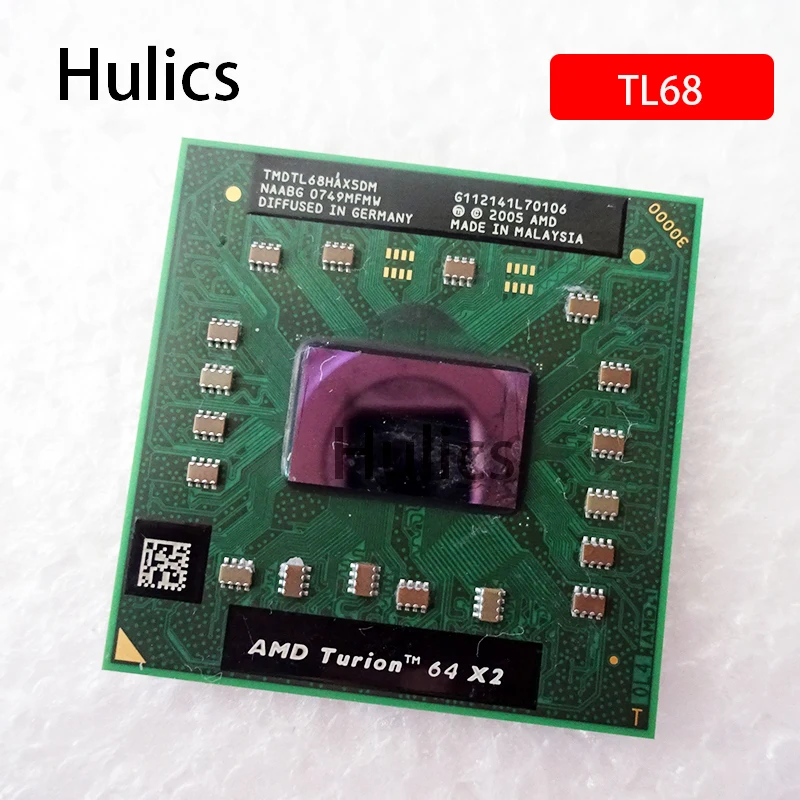 

USED AMD Turion 64 X2 TL68 TL 68 CPU Mobile Dual Core 2.4G 35W TL-68 Laptop TMDTL68HAX5DM Socket S1