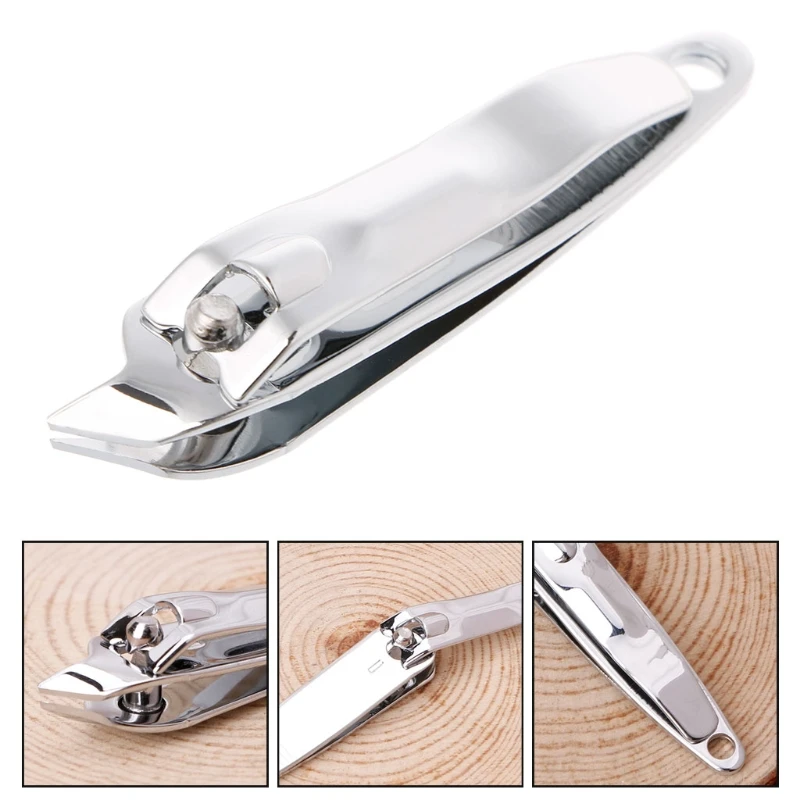 Stainless Steel Finger Toe Trimmer Manicure Oblique Scissors