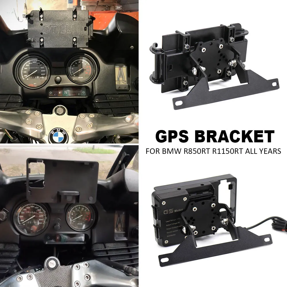 

NEW FOR BMW R 850/1150 RT R850RT R1150RT Motorcycle GPS Navigation Bracket Phone Stand Holder Phone Holder USB