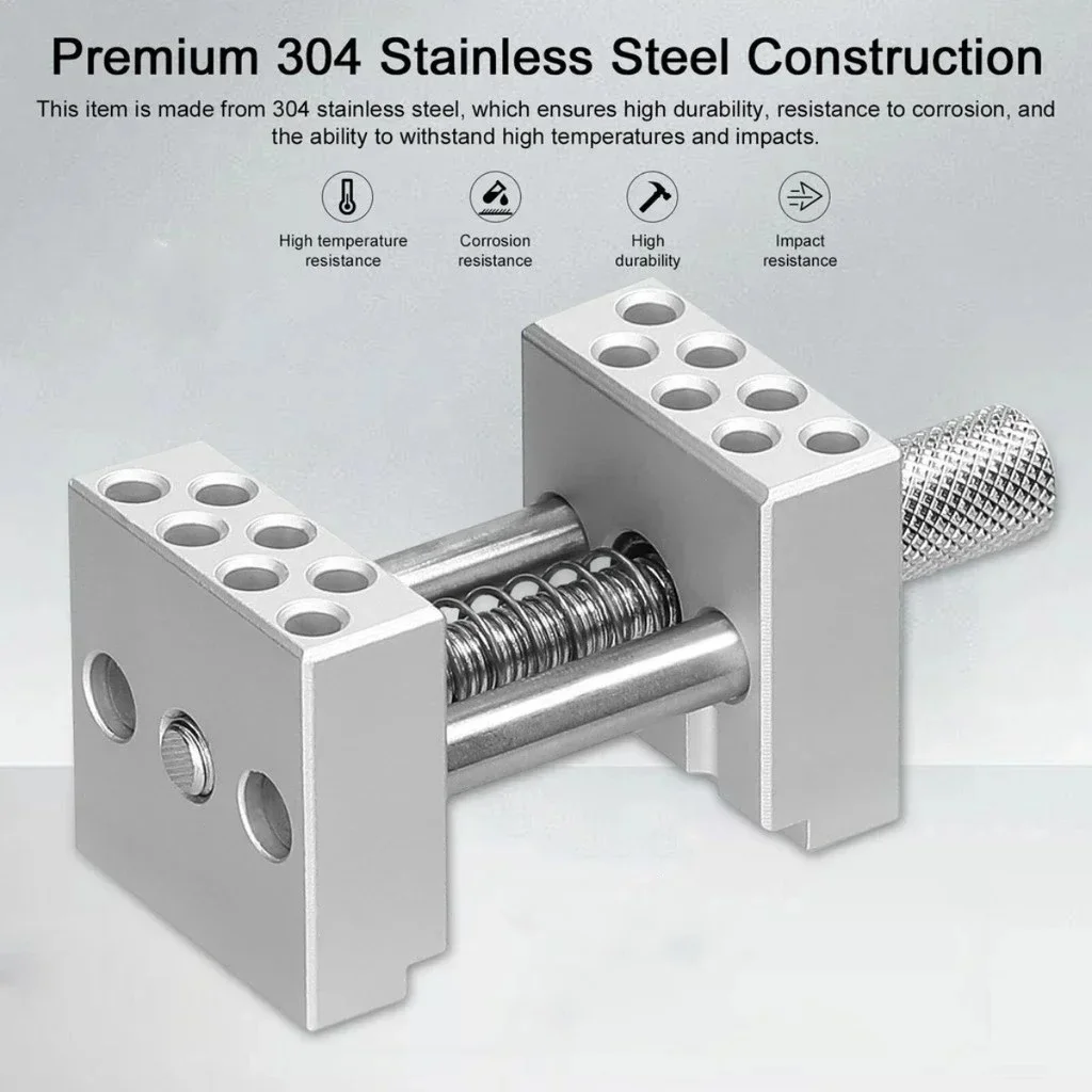 Stainless Steel Model Bench Vise - Handheld Precision Mini Vise, Clamping Tool for Military Figure Painting