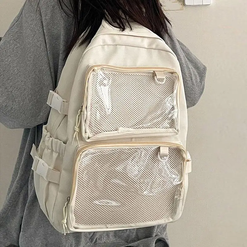 1 Stück Neuer Transparenter Rucksack Japanischer Kawaii Itabag Damen Großer Kapazität Ita Rucksack Schultaschen für Studentinnen JK – Detail 3