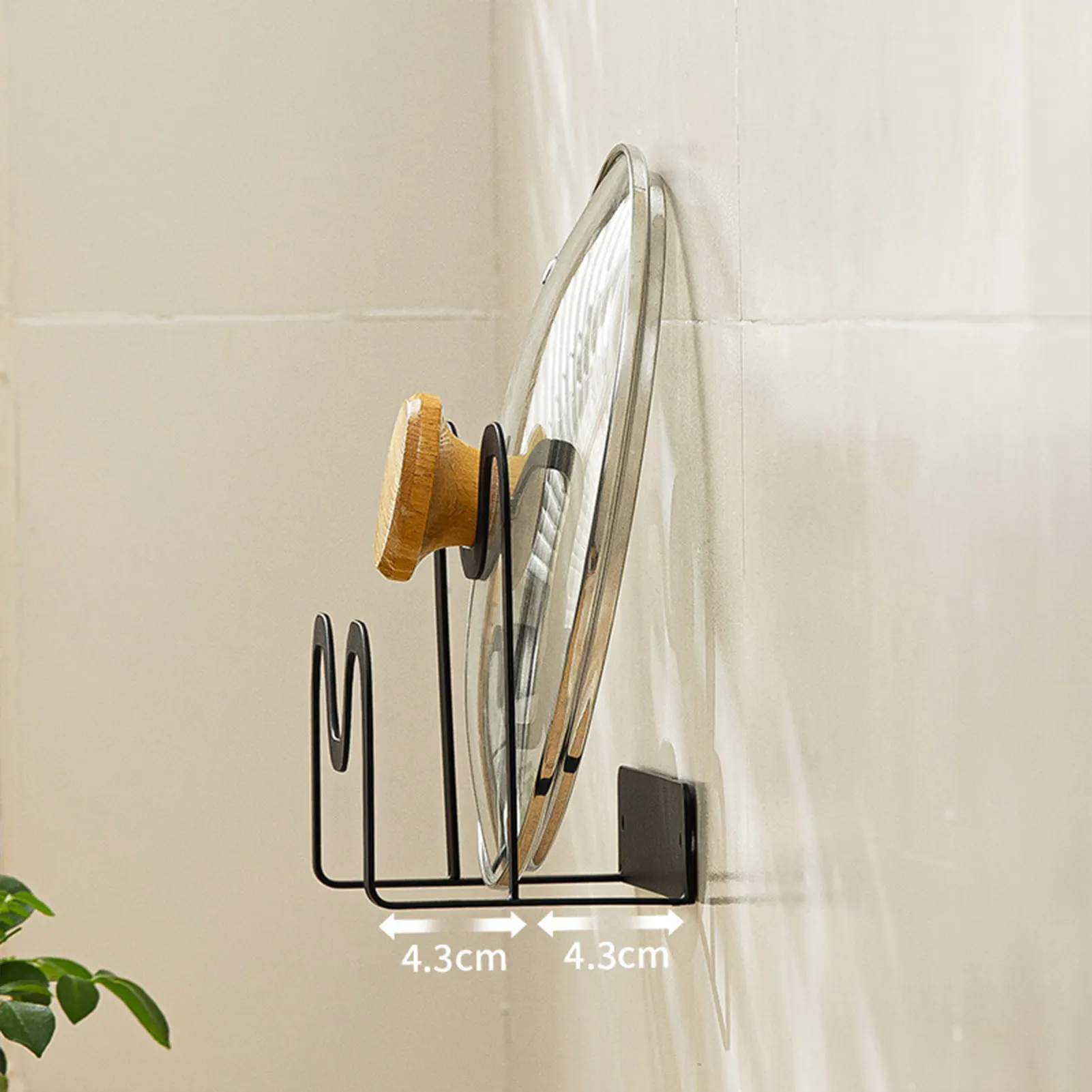 Supporto per Rack per Organizer per pentole da cucina senza foratura robusto supporto per cuscinetti per dispensa dell'armadio da cucina