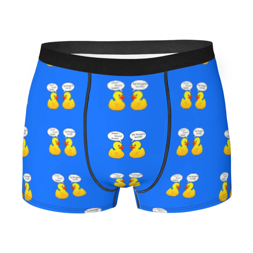 Funny Talking Rubber Duck Underpants Breathbale Panties Men's Underwear Comfortable Shorts Boxer Briefs