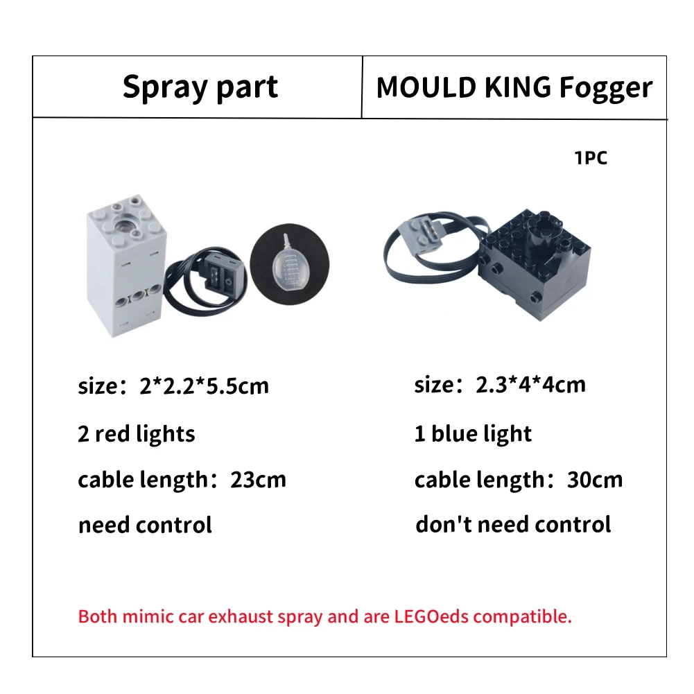 DIY Building Blocks Technical Motor Sprayer Electric Exhaust Modified Motor For High-Tech Train Car Parts Compatible with Legoed