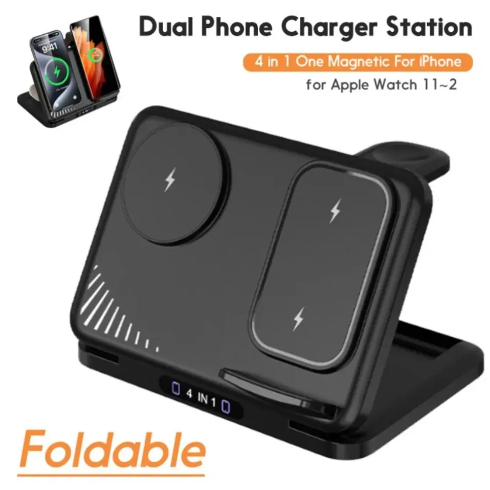 4-in-1-デュアルフォンワイヤレス充電スタンド-iphone-17～12-samsung-s25-xiaomi-airpods-pro-apple-watch-11～2対応-磁気急速充電
