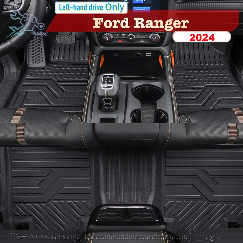 

Left-hand Drive Car Floor Mat For Ford Ranger 2024 Full Surround Foot Mat Automotive Floor Mat Floor Liner Water-proof Mat