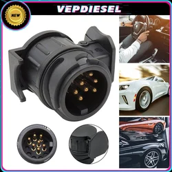 1p Brand New 13 To 7 Pin Plug Car Truck Caravan Electric Adapter Towbar Socket Connector for European Standard Trailer Converter