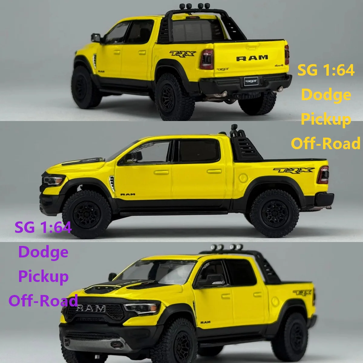 Diecast SG 1:64 Scale Dodge Pickup Off-Road Alloy Car Model