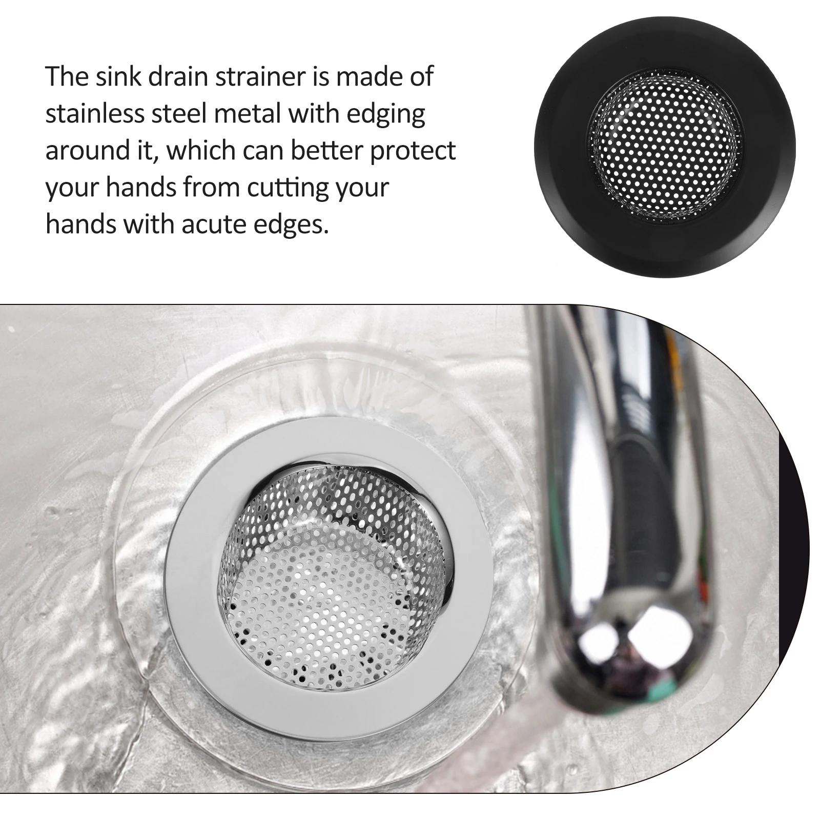 2 قطعة حوض الفولاذ المقاوم للصدأ تصفية المطبخ استنزاف سلة مصفاة الشعر الماسك الحطام فخ مكافحة كلوج شبكة أداة لحوض المطبخ #4