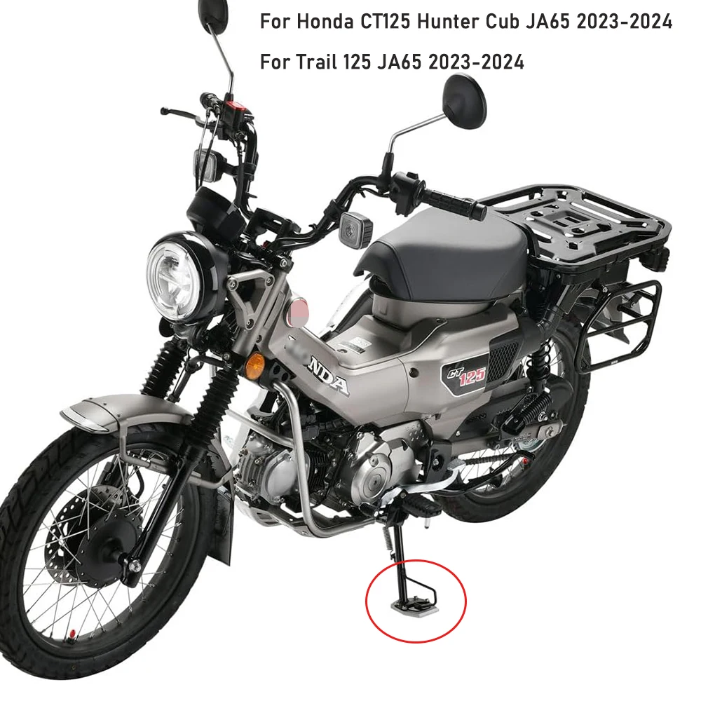 

Motorcycle Kickstand Foot Side Stand Extension Pad Support Plate For CT125 Hunter Cub JA65 2023-2024 Trail 125 JA65 2023-2024