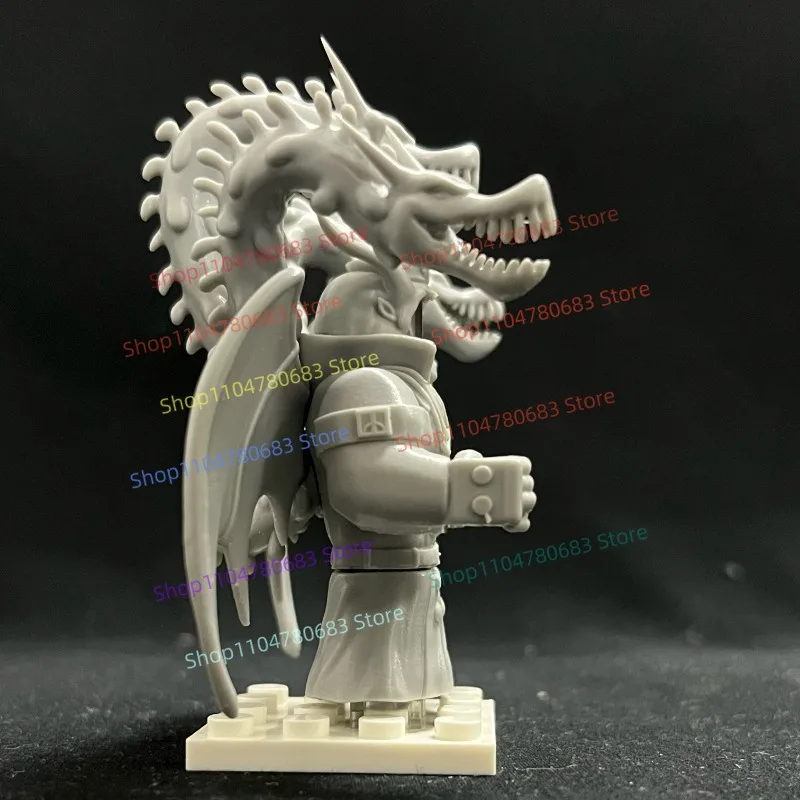 MOC New Building Block Doll Mini Doll Solidified 3D Printed White Model Uncolored Toy Gift Ornaments Collection