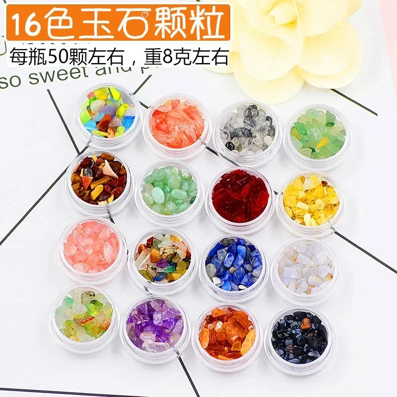 Crystal drop glue jade gem filler 3-5mm small round bottle DIY bracelet mold decoration material