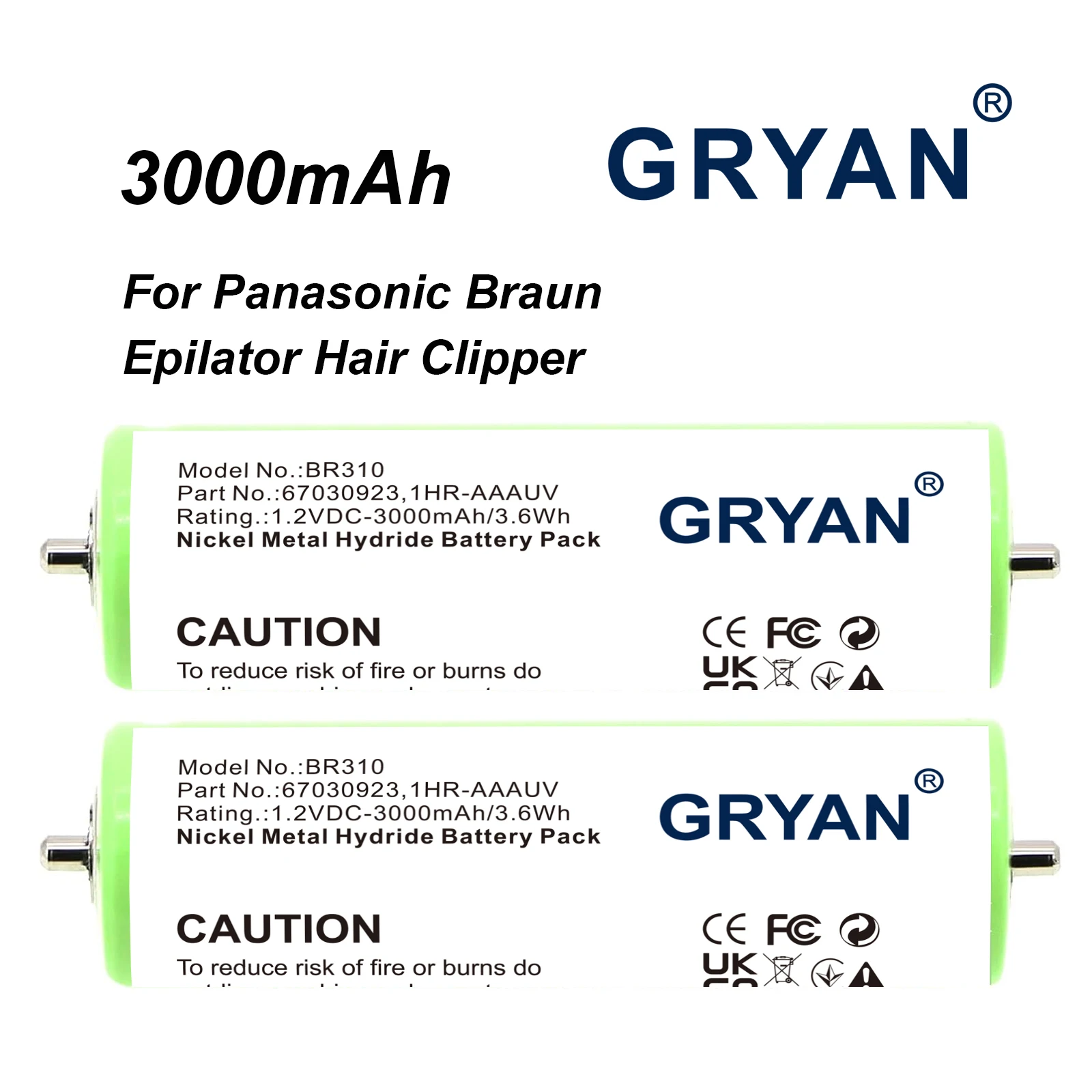 1.2V 3000mAh Replacement Battery For Panasonic ER1410 ER1411 ER1420 ER1421 ER1510 ER1511 ER1610 ER1611 Hair Clipper