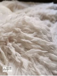 Feather Fringe Fabric Pure Polyester Material Designer Diy Sewing Coat Wedding Dress Curtains Apparel Sewing Cloth