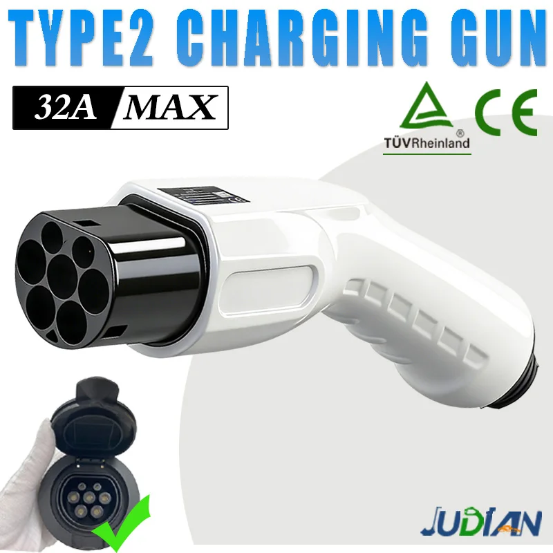 

Зарядный пистолет WEISHUN Type2 7-контактный, 32А, высокопрочный, для зарядных станций электромобилей