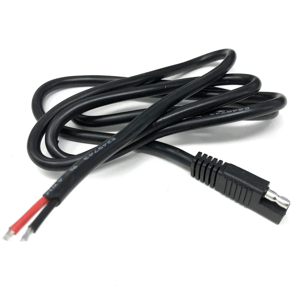 100cm SAE Connector DIY 2 Pin Lug Cable Battery Charger Quick Disconnect SAE Extension Cord 14AWG For Motorcycle / Car / Tractor