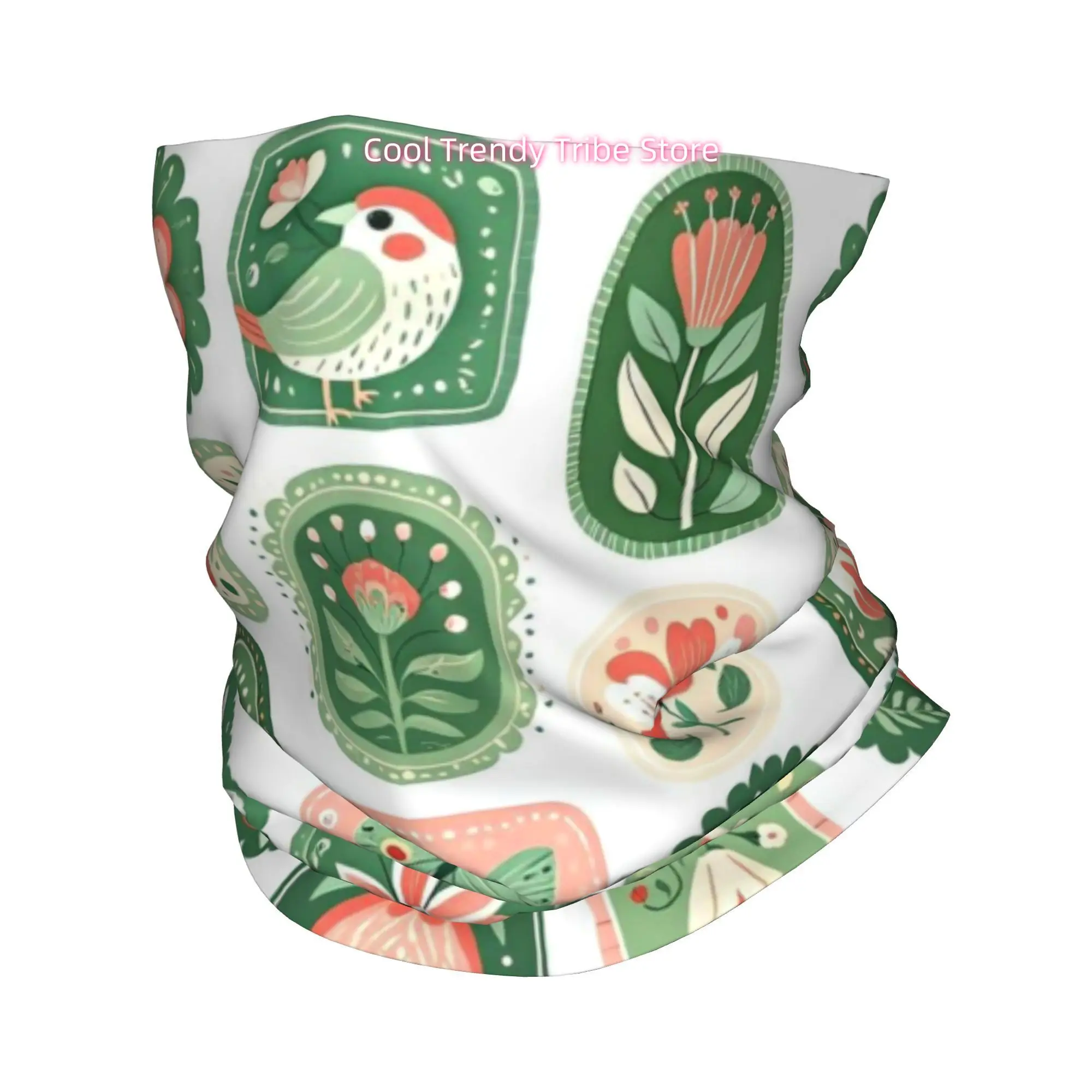 Retro Bird Flower Butterfly Collection Fresh Folk Style Novelty Head Scarf Bandana for Women Boho Floral Hair Wrap Summer Beach