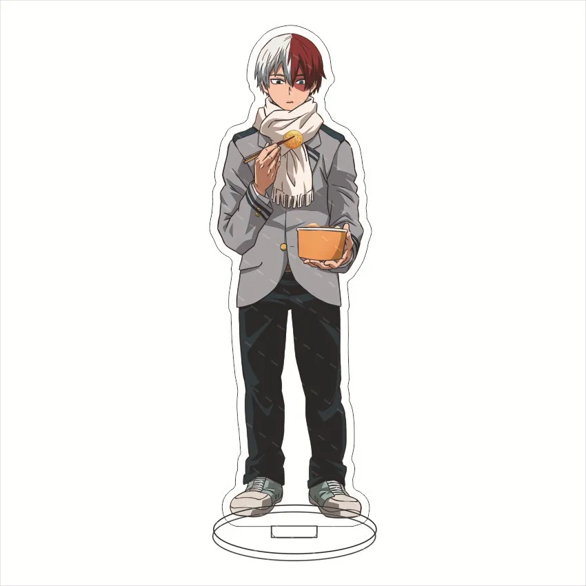 Anime My Hero School Bakugou Katsuki Midoriya Izuku Uraraka Ochako Todoroki Shoto Acrylic Stand Doll Anime Big Figure Model 15CM