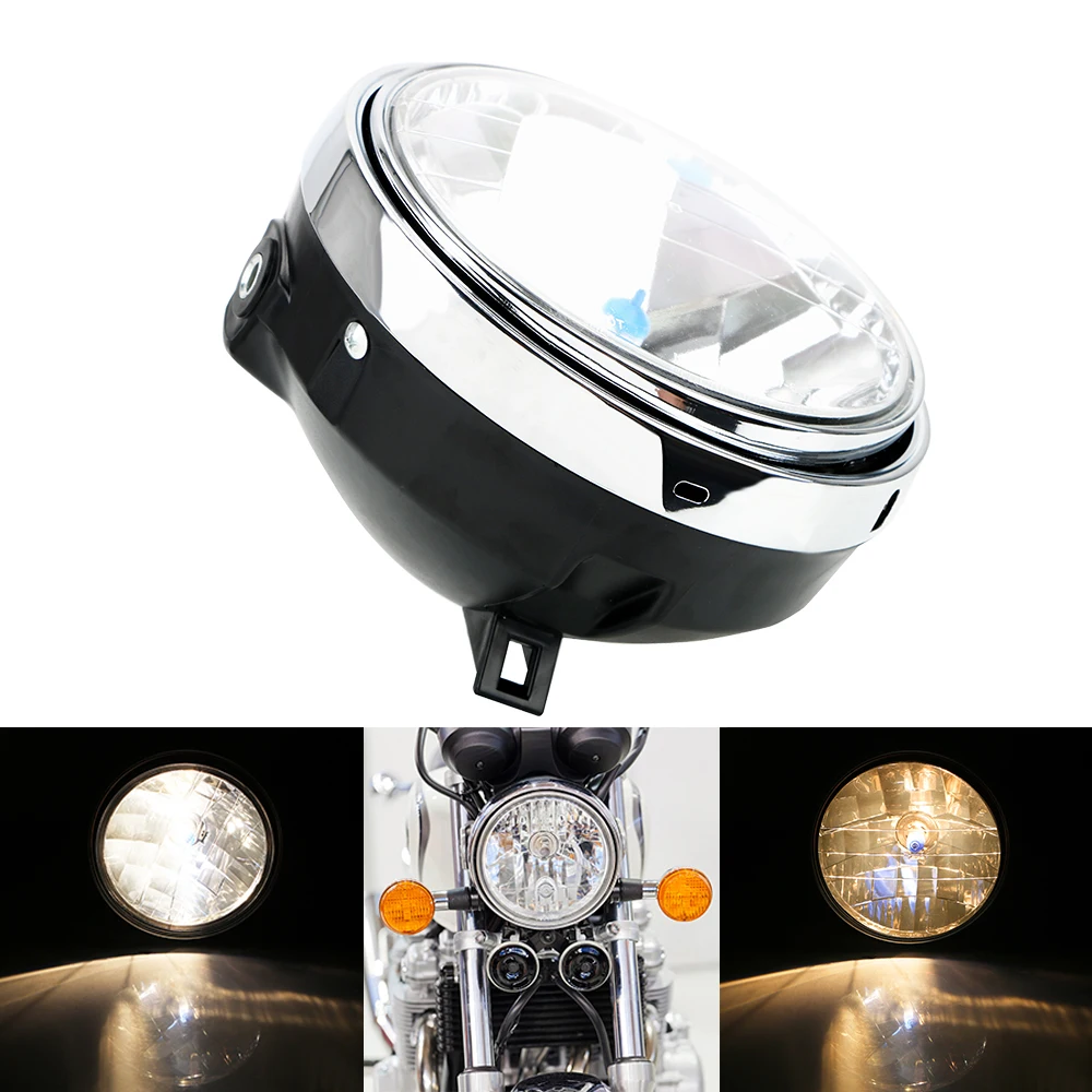 Faro Delantero para Motocicleta Honda Hornet 600 900 CB400, Lámparas Halógenas para Motocicleta, Conjunto de Faro Delantero, Accesorios para Moto