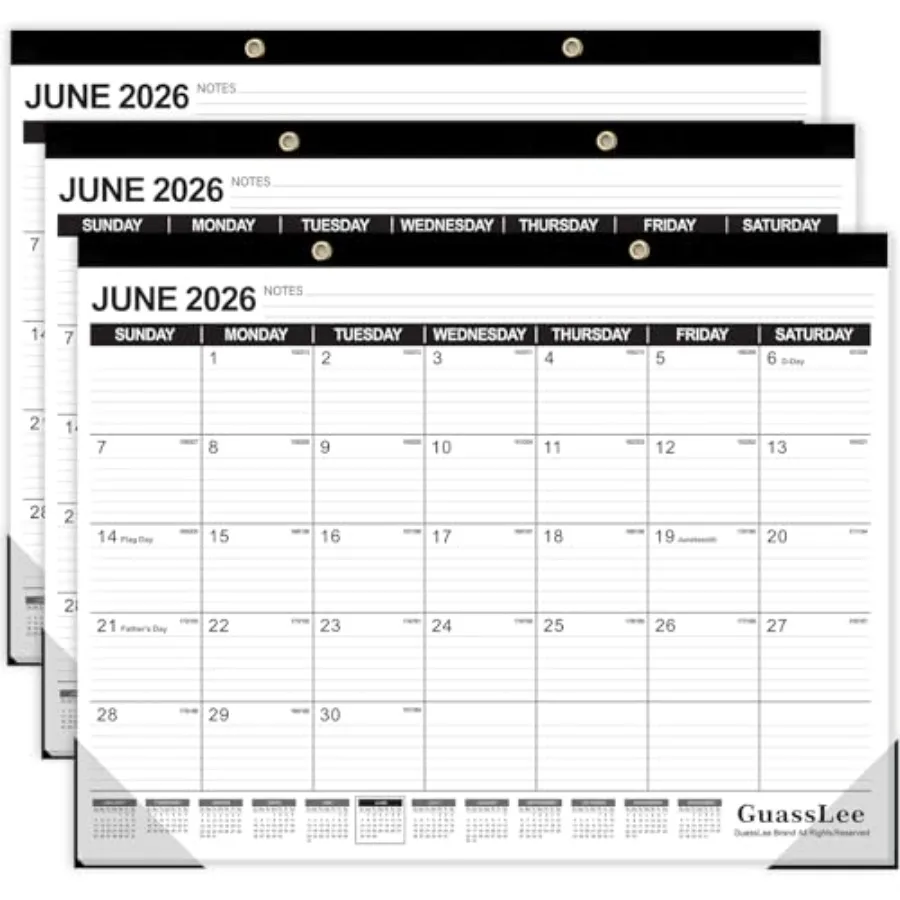 

Large Desk Calendar 2026 3 Packs 9 Months from. 2026 to Dec. 2027 22" x 17" Desk/Wall Calendar Hanging Planner with Julian Date