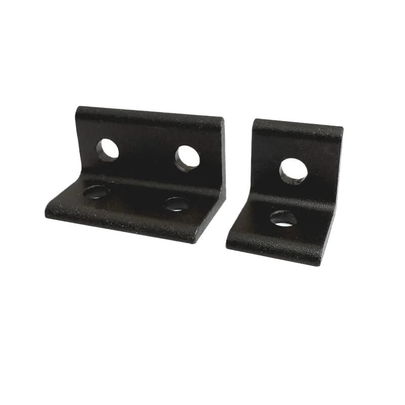 4pcs 2020 2040 L Shape Black Corner Brackets Fitting Angle Aluminum 3030 3060 4040 Connector for Aluminium Profile
